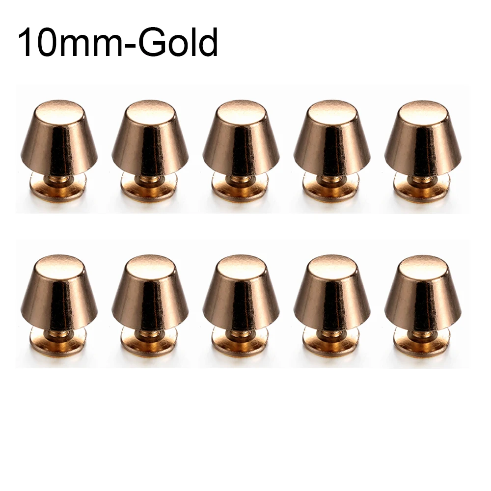 C gold 10mm 10 шт. металлические закрытые звезды заклепки Ткань Кнопка одежды Скрапбукинг ремесла шляпа мешок обувь брюки DIY украшения аксессуары инструменты - Цвет: C gold 10mm