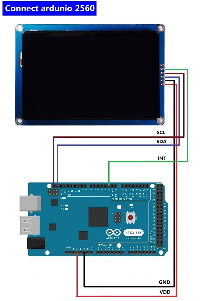3,5 дюймовый HMI igc IIC ЖК-дисплей модуль емкостный сенсорный экран 480x320 для Arduino