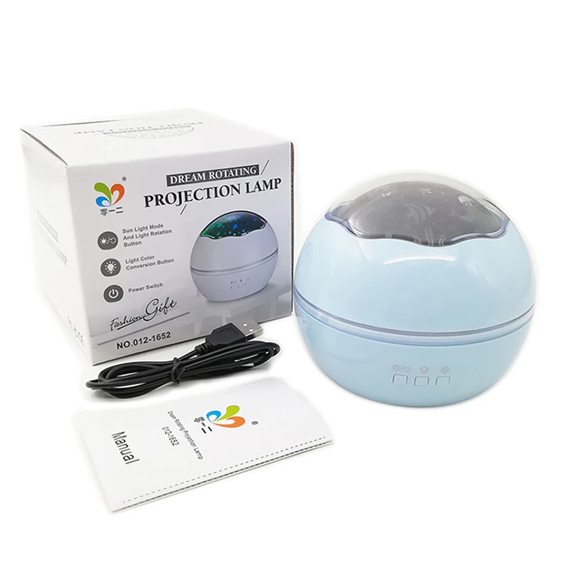 

Novelty Night Light Colorful Romantic Light Rotate Projector USB LED Lamp Star Moon Cover for Christmas Gift Children Baby Sleep