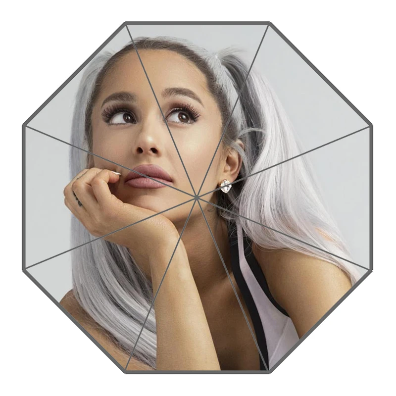 P# Ariana Grande 03 Зонт с индивидуальным принтом складной зонт от солнца и дождя для путешествий неавтоматический декоративный зонт высокого качества - Цвет: 9