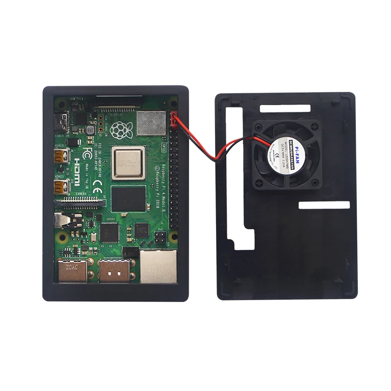 Raspberry Pi 3 Model B+ 3,5 дюймов сенсорный экран 480*320 TFT lcd+ ABS Чехол черный серый коробка также для Raspberry Pi 4 Модель B/3B