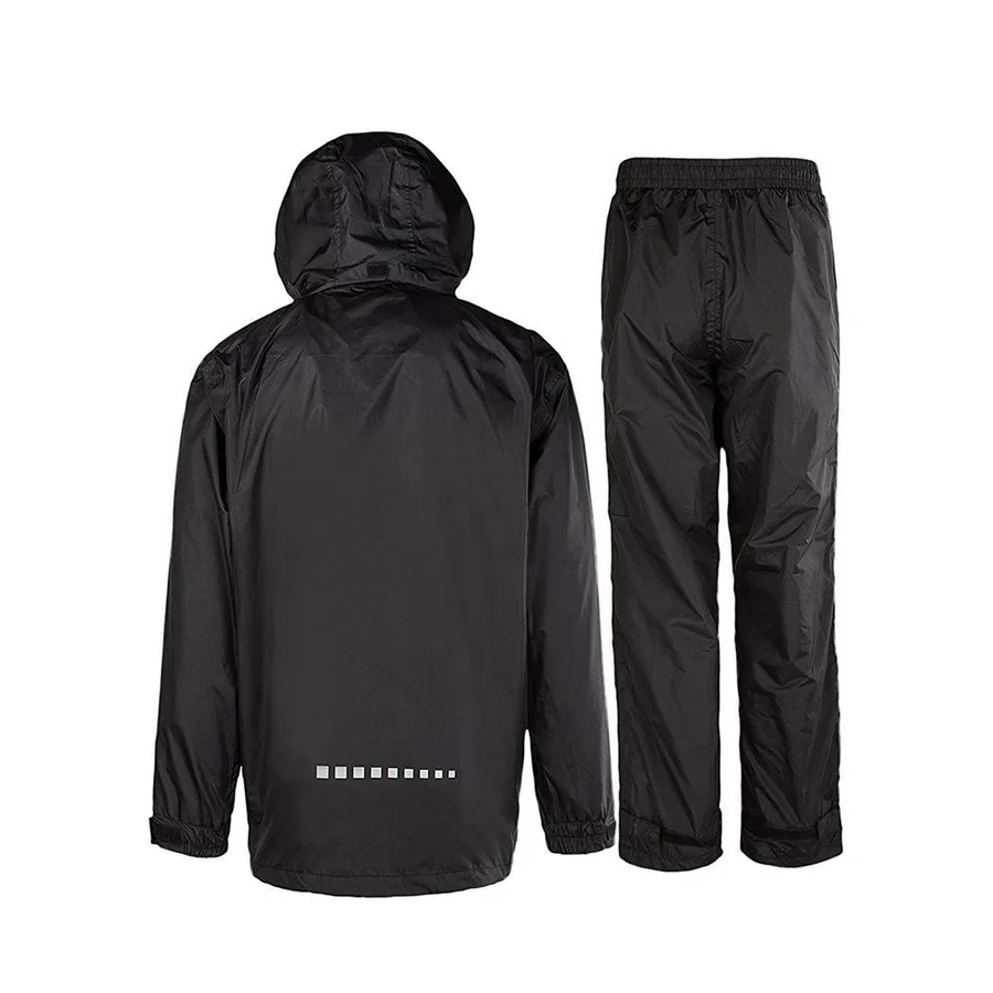 Водонепроницаемый дождевик для мужчин черный длинный всесезонный закрывающий