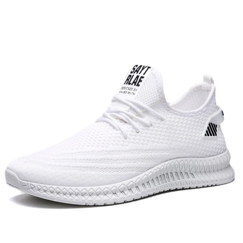 

Men's light casual shoes fashion white sports outdoor comfortable breathable summer black running large size mesh surface trend