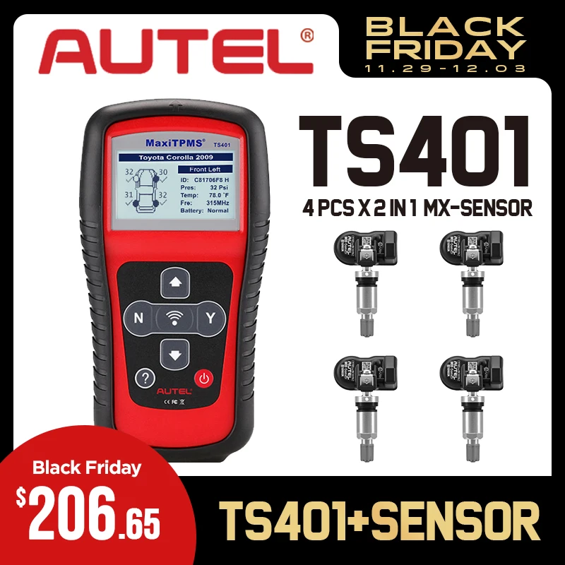 Autel MaxiTPMS TS401 TPMS диагностический инструмент 433 МГц 315 МГц MX-sensor считывание давления в шинах диагностический активирующий инструмент для декодирования автомобильные инструменты