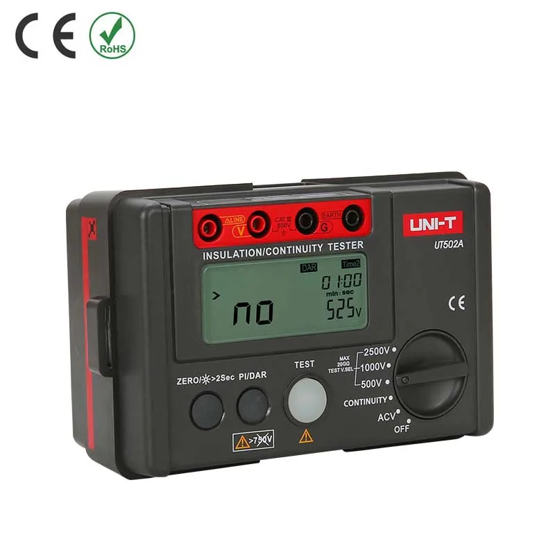 Цифровой тестер сопротивления изоляции UNI T UT502A Megohmmeter высоковольтметр