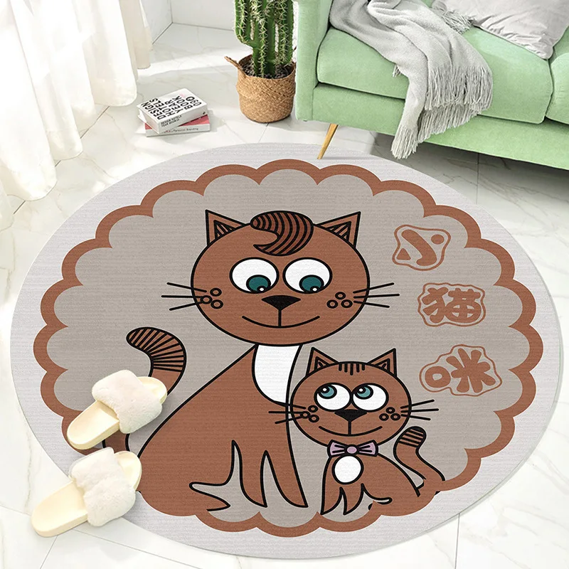 

Cartoon Carpet Cute Children's Room Round Carpet Bedroom Study Carpet Small Animal Children's Carpet