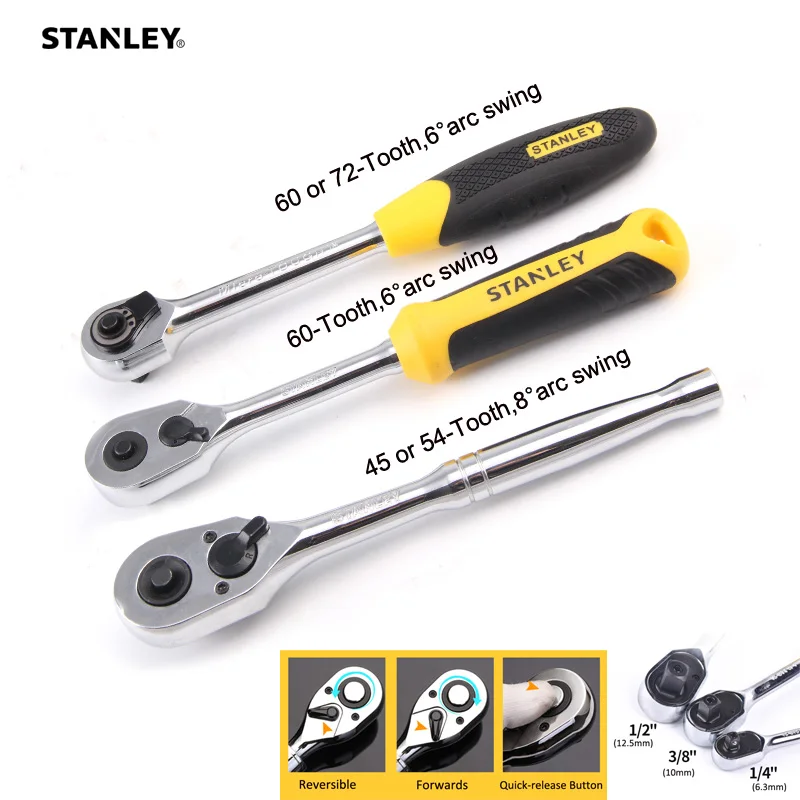 

Stanley Трещоточный ключ 1/4 3/8 1/2
