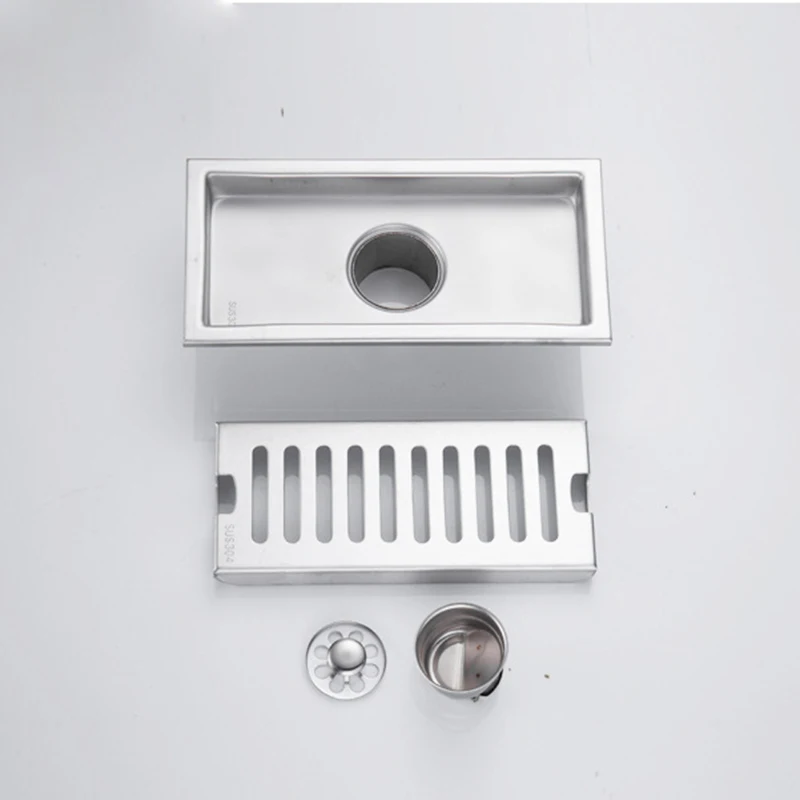 Слив для душа 304 SUS из нержавеющей стали с большим потоком длинный линейный слив в