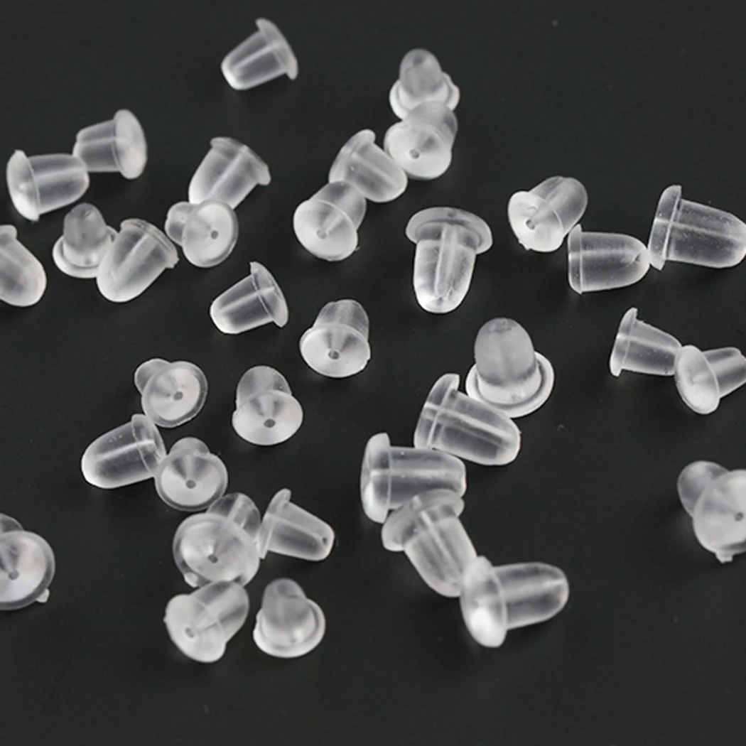 100 шт Серьга для украшений своими руками на Силиконовая серьга обратно