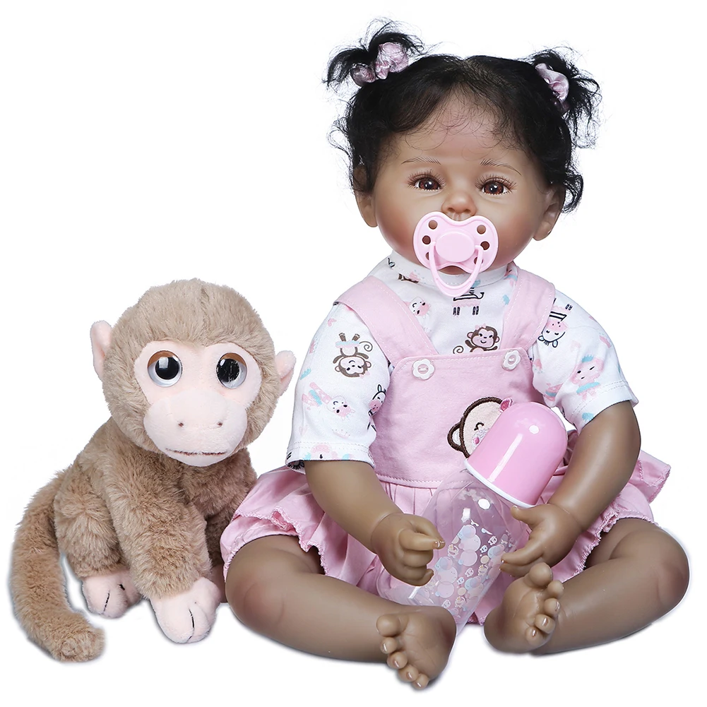 

NPK Doll 50cm High Quality Silicone Humanoid Doll Rebirth Simulation Doll Baby Soft Newborn Comfort Doll With Milk Bottle