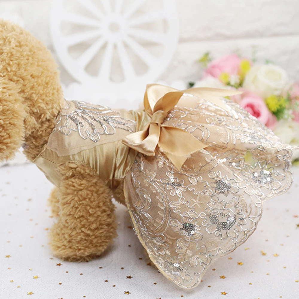 Свадебное платье одежда для щенка котенка французского бульдога собак чихуахуа