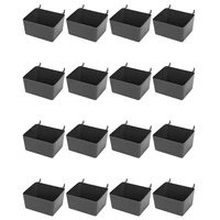 16 pieces pegboard bins kit pegboard parts storage pegboard accessories workbench bins for organizing hardwaregrey