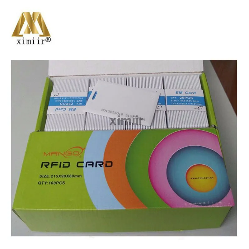 Free Shipping Good Quality Mango Card For Access Control 100pcs/box 125Khz ID Proximity Thick White Blank EM-MG-01B | Безопасность и