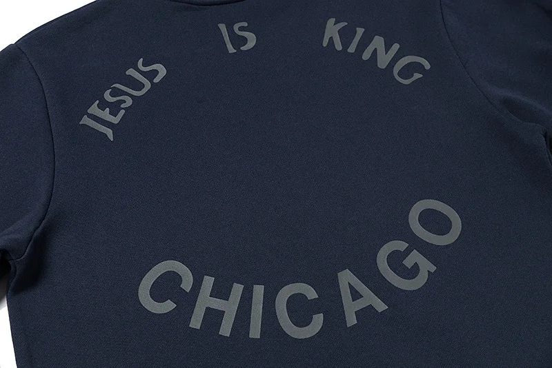 

New Listing Kanye West Chicago Jesus Is King Winter Sweatshirts Men Women Fleeces Thick Crewneck Sweatshirts Men Pullovers