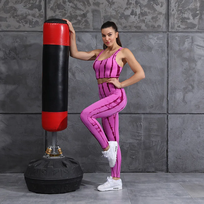 

SALSPOR Yoga 2Pcs Sets Sports Seamless Backless Bra Push Up Print Leggings Fitness Tight Running Workout Athletics Gym Outfit