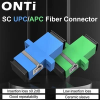 onti 50 400 pcs fiber optic connector adapter sc upc sm flange singlemode simplex sc sc apc coupler free shipping wholesale