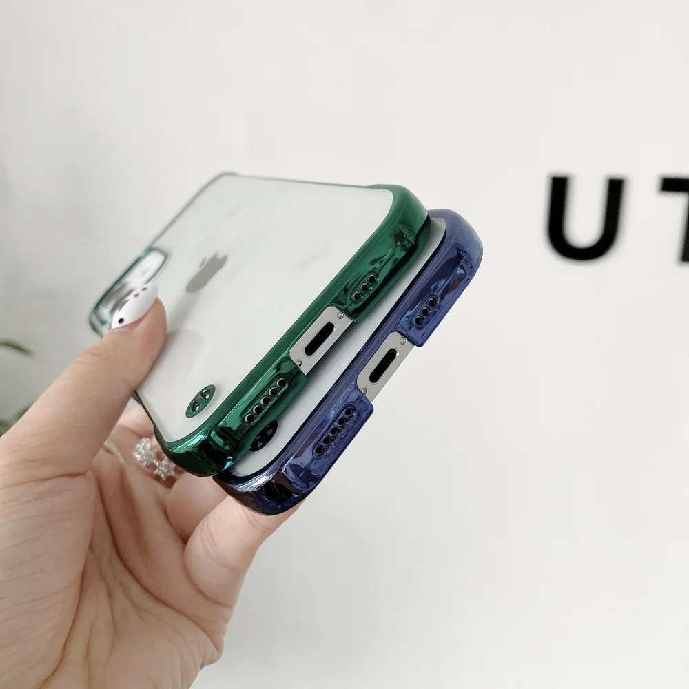 

Transparent Frameless Hard PC Phone Case for iPhone 11 12 Pro XR X XS Max Clear Cover for iPhone 7 8 Plus SE2020 protective case