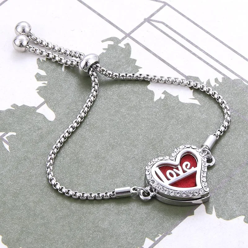 Браслет с изображением русалки Персиковое сердце браслет из нержавеющей стали