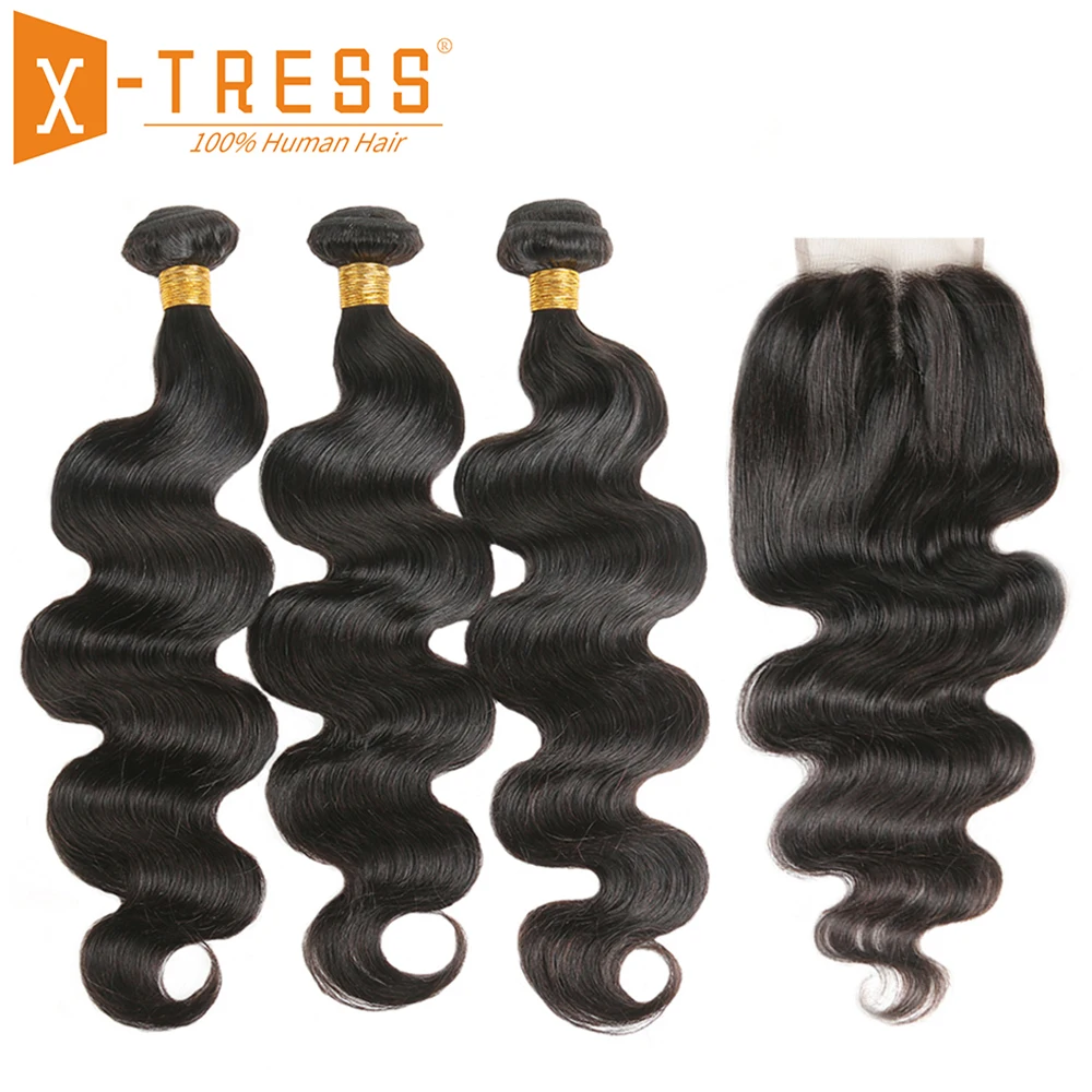 Волнистые пучки волос с кружевной застежкой искусственные бразильские