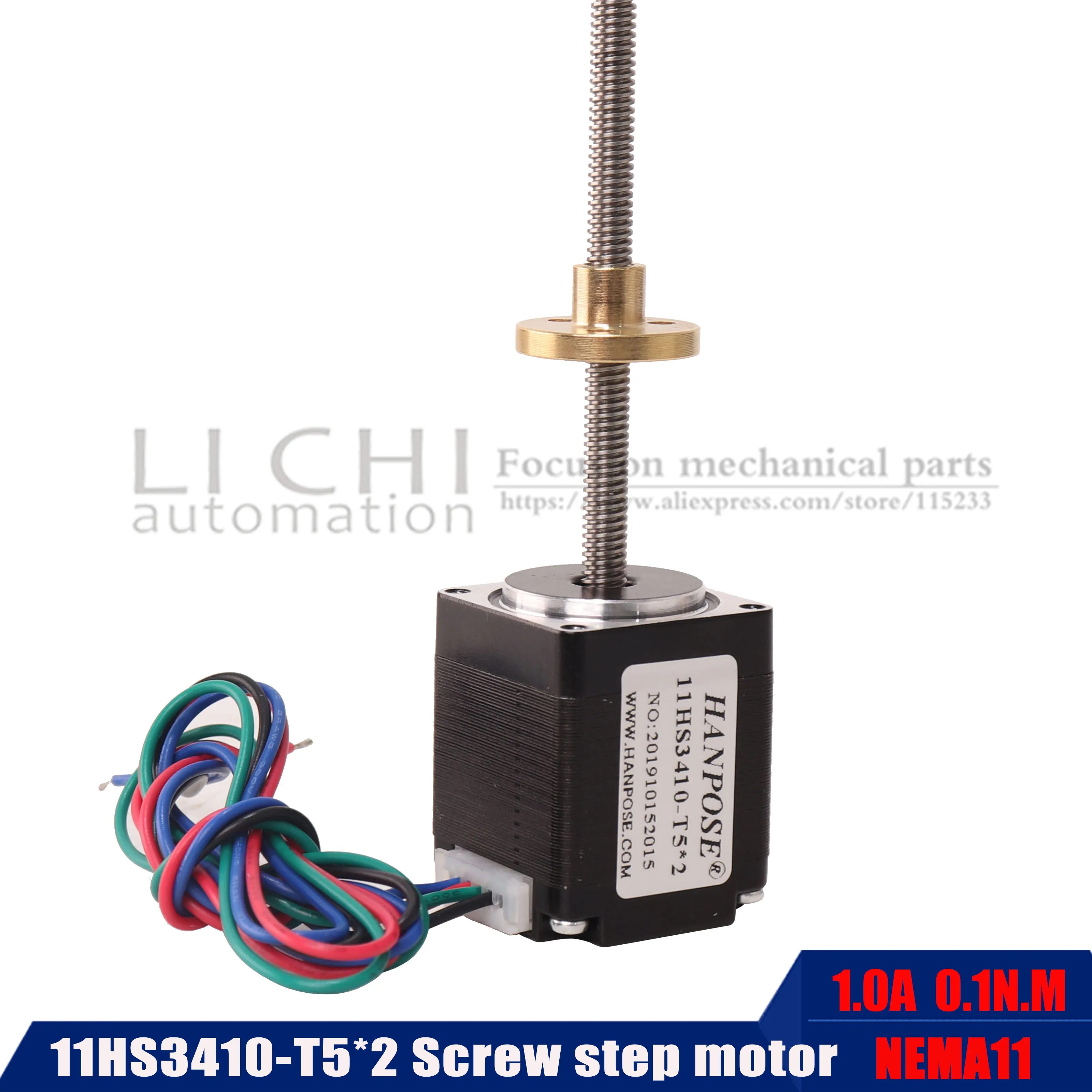 Nema11 шаговый двигатель 11hs3401s t5x2 50mm100mm с медной гайкой свинец подходит для 3D