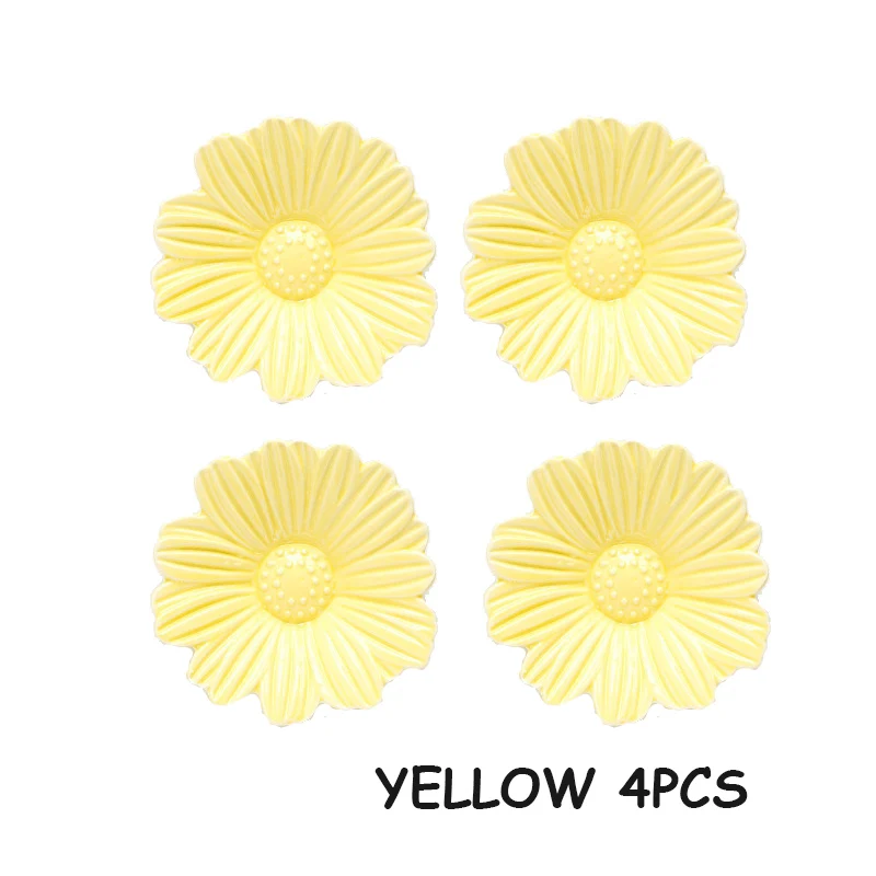 yellow 4pcs Керамические тарелки, тарелка для соуса, поднос для цветов маргаритки, мини тарелка, поднос для фаст-фуда, тарелка для десерта, рождественский подарок, блюда для суши, 1 комплект/4 шт - Цвет: yellow 4pcs