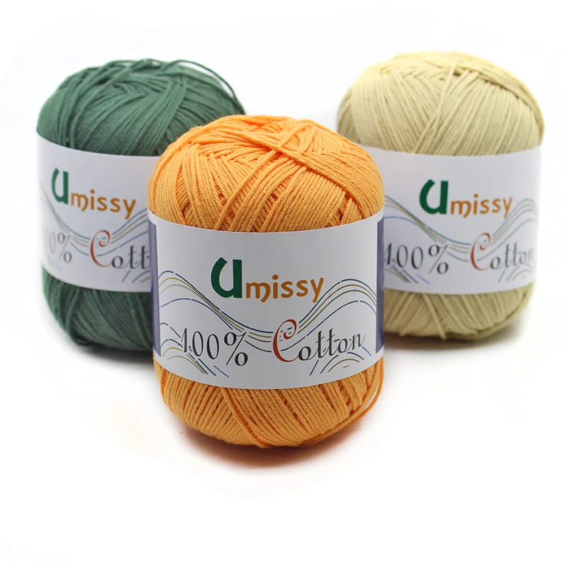 10 шт. трикотажная пряжа 100% Хлопок Вязание Пряжа для Вязания Пряжи Анти Пиллинг 500