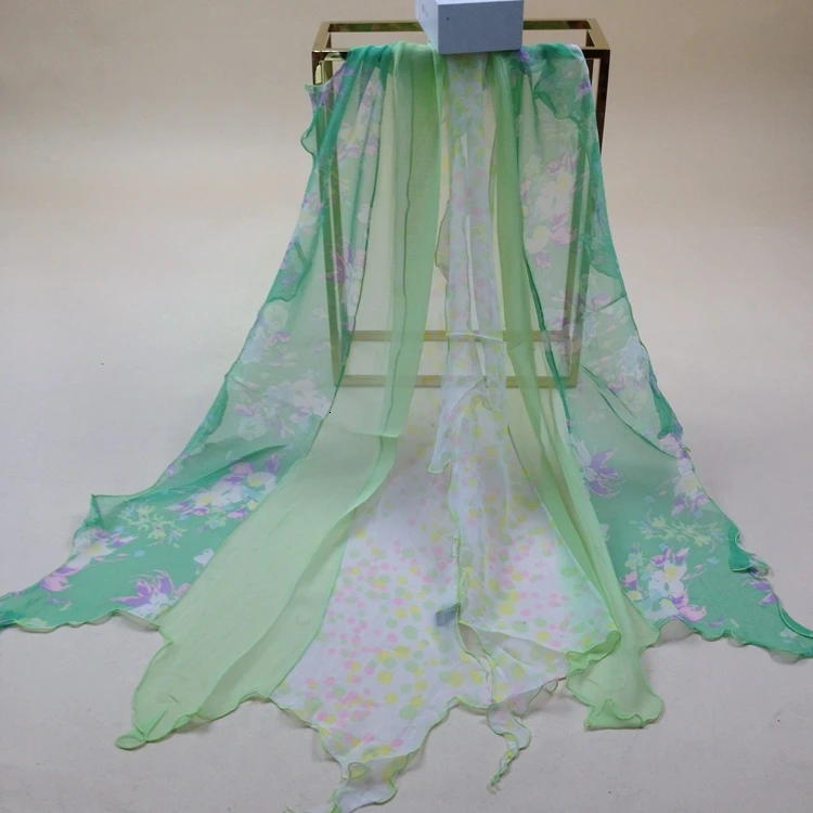 Размер: 43*160 _ качественный шарф из натурального шелка тутового шелкопряда с одним