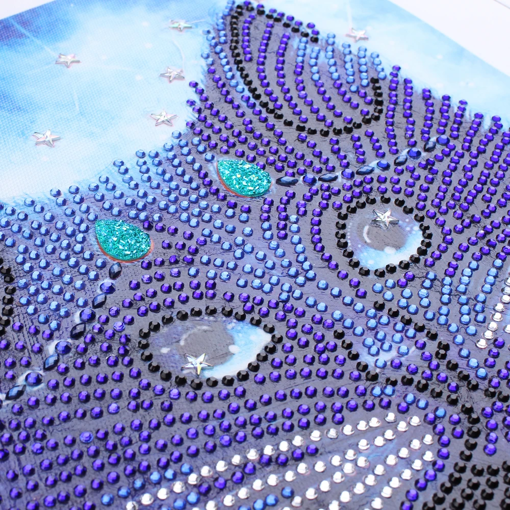 DIY 5D Special Shaped Diamond Painting Colorful Animal Cat Embroidery Rhinestone Crossstitch Kit Art Picture Decor |