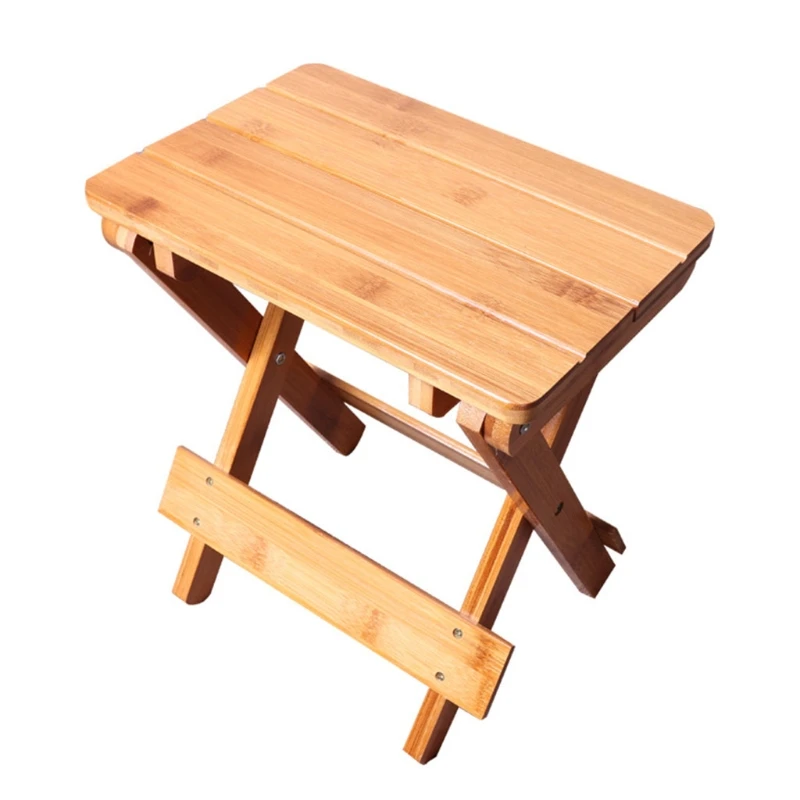 저렴한 대나무 접이식 의자 휴대용 가정용 단단한 대나무 테이블 야외 낚시 의자 작은 벤치 사각형 의자 어린이 가구