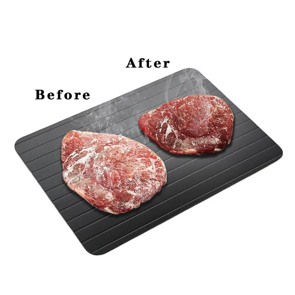 

Metal Magic Fast Defrost Tray Thaw Froze Food Meat Quick Defrosting Plate Board Kitchen Gadget Tool
