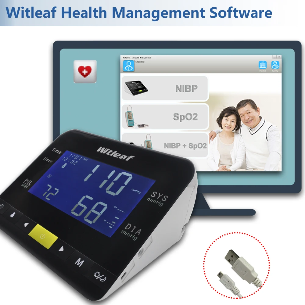 

5.5"Tonometer Blood Pressure Monitor Medical Equipment Sphygmomanometer Household Health Pulse Rate Normal Larger C Cuff big LCD