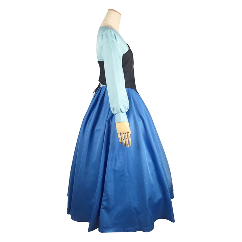 Женский костюм для косплея Ариэль голубое платье маленькой Русалочки взрослых