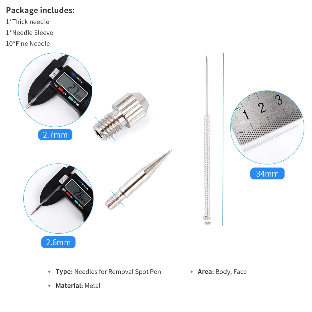 Набор Игл плазменных для ручки Машинка удаления бородавок родинок веснушек тату|