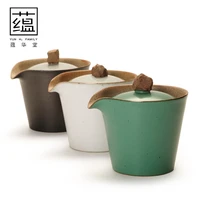 japanese style stoneware hand held pot ceramic three person cover bowl handmade kiln retro retro teapot single pot