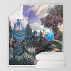 Одеяло с принцем Золушки, шерпа, Белль, принцесса, стеганое одеяло для детей, для мальчиков и девочек, украшение для спальни на диван, автомобильный чехол для кровати