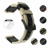 nylon leather watch strap for samsung galaxy watch 46mm 42mm watchband for huawei watch gt 2 for huawei watch gt 2e 20mm 22mm