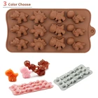 DIY силиконовая форма для шоколада формочка динозавр животное форма для торта и печенья выпечка флип сахарные конфеты силиконовая DIY