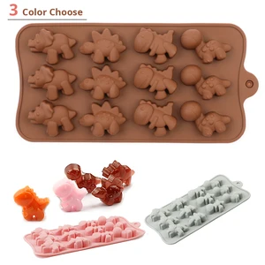 DIY силиконовая форма для шоколада формочка динозавр животное форма для торта и печенья выпечка флип сахарные конфеты силиконовая DIY