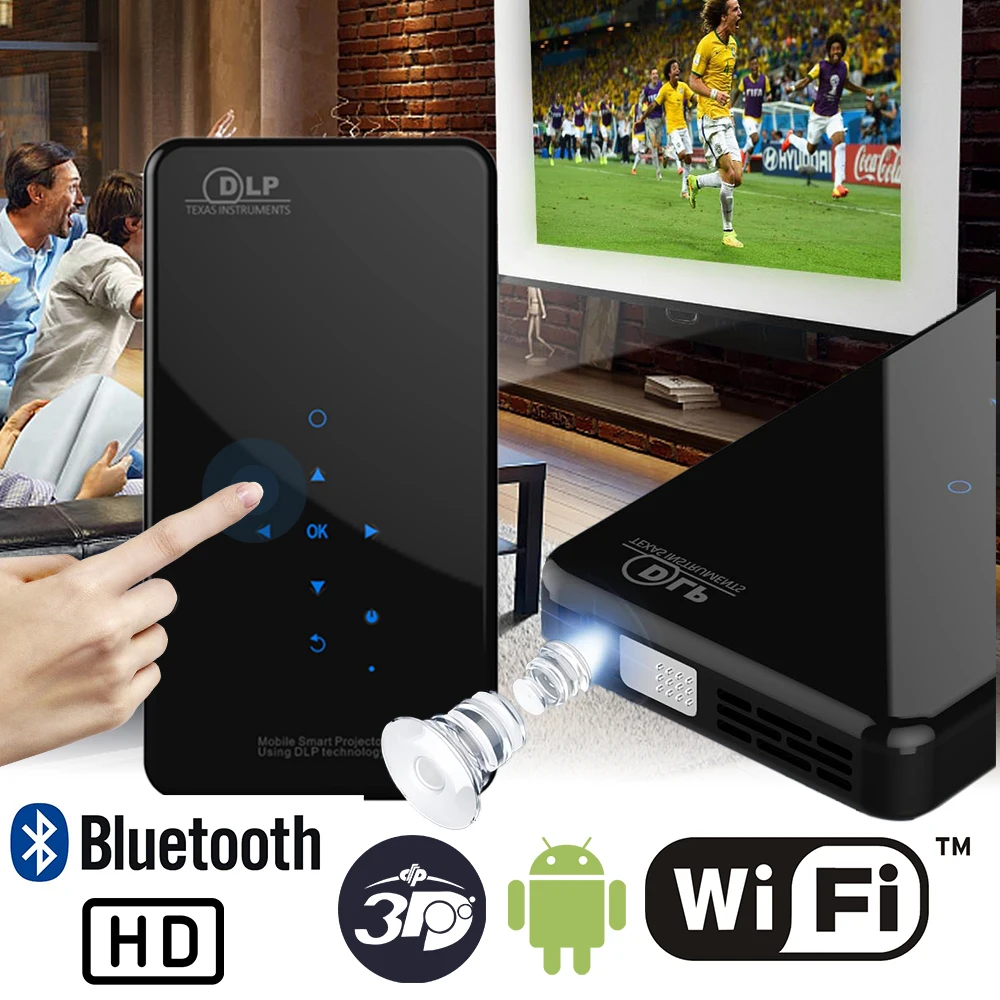 Проектор X2 HD для телефона AC3 Android Wi Fi DLP умный проектор Bluetooth встроенный