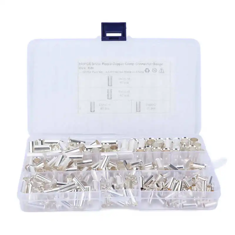 

Wire Ferrules Kit Cord Crimp Terminal Red Copper Tin Plating for Car