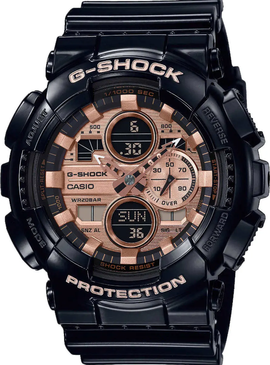 Японские наручные часы Casio G-SHOCK GA-140GB-1A2ER с хронографом | Наручные