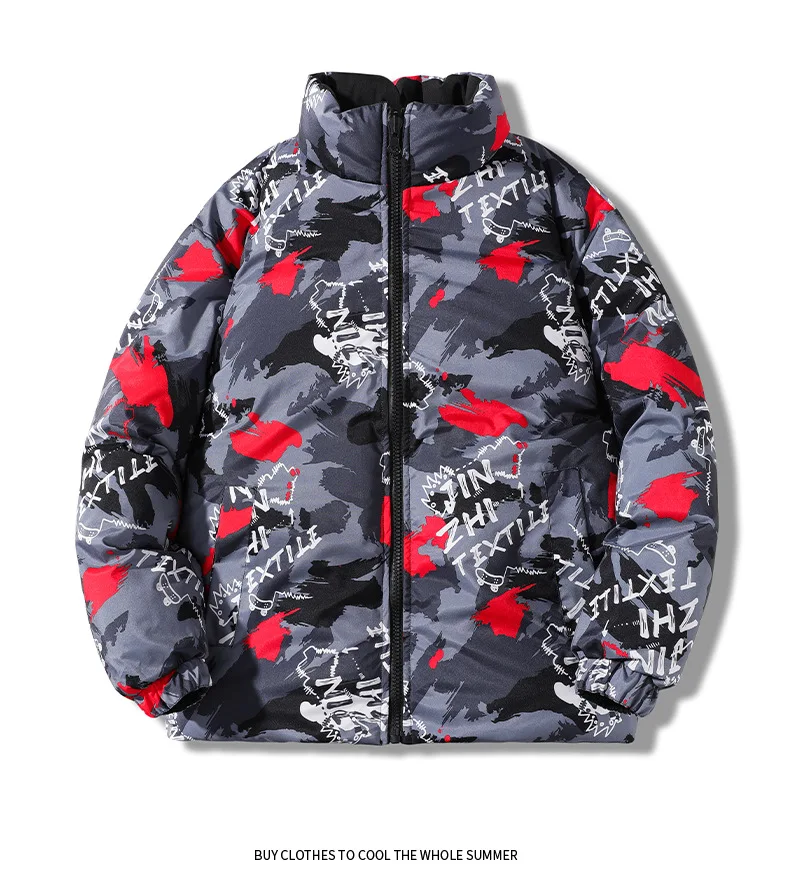 Double-sided Cotton-padded Coat Men with Fleece and Thick Tide Coat Large Size Winter New Warm Cotton-padded  Men Jacket