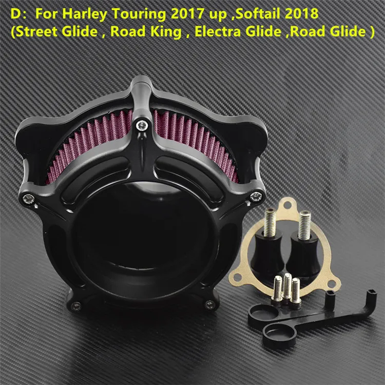 Мотоцикл с ЧПУ воздухоочиститель серый/красный Впускной фильтр для Harley Touring Road Glide 08-16 XL Sportster Softail 16-18 FXDLS 17 - Цвет: Red D
