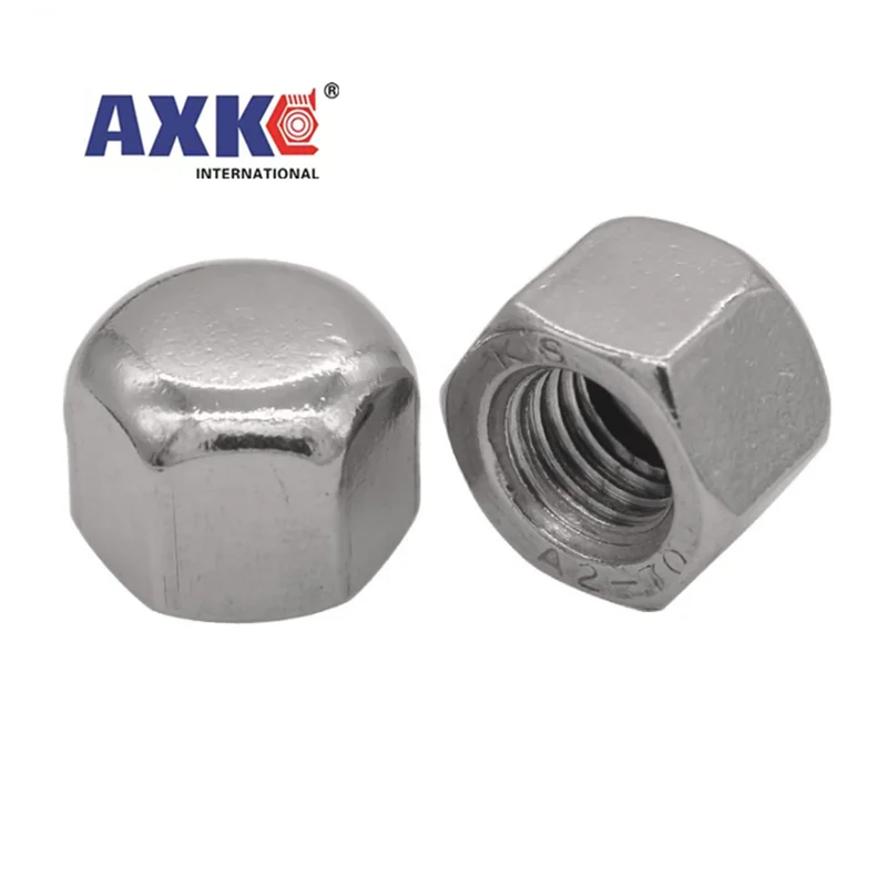 

1/10pcs M3 M4 M5 M6 M8 M10 M12 M14 M16 304 A2-70 Stainless Steel Hex Hexagon Short Low Thin Cap Acorn Nut Cover Blind Nut DIN917