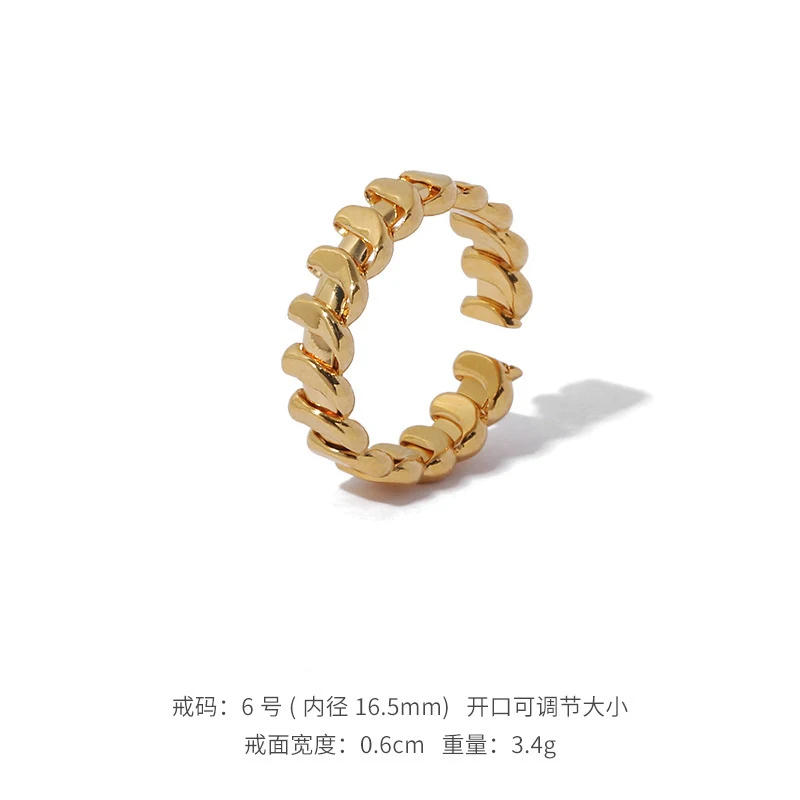 

TOSAKO Rings Gold Color Vintage Simplicity Female Jewelry Geometric Trend