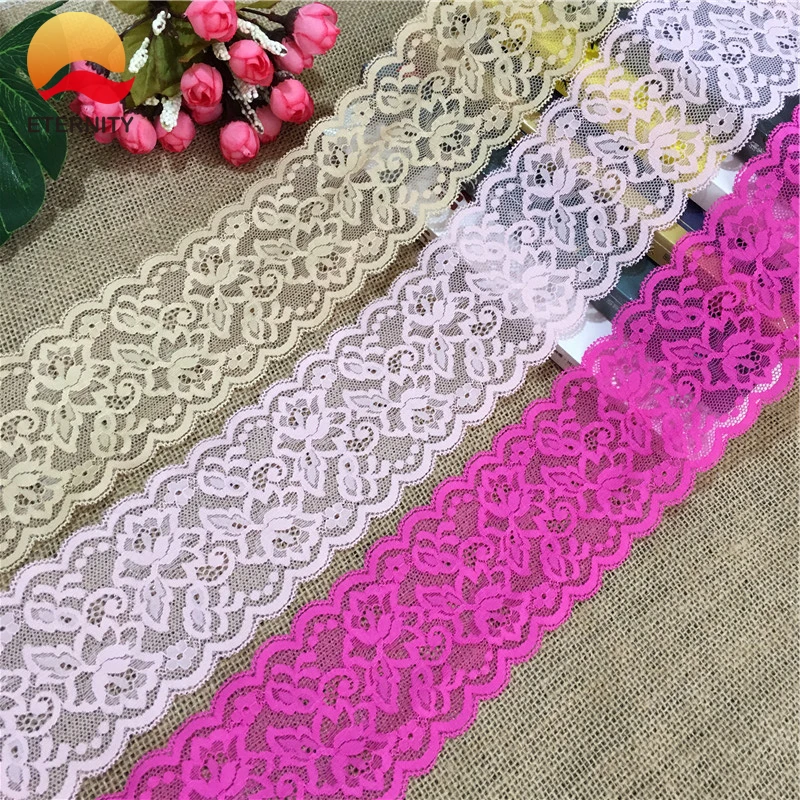 

Lace Trim 8CM Wide For Ladies Underwear Waist Elastic Lace Soft Comfortable Underwear Lace S1457