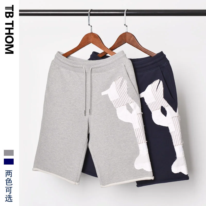 

Мужские летние повседневные шорты TB THOM, винтажные Короткие штаны в стиле пэчворк, модные мужские хлопковые шорты в стиле хип-поп, серого цве...