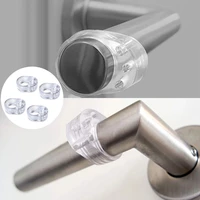 5pcs door stopper transparent silica gel door handle buffer wall protection doorknob bumper walls furniture protective