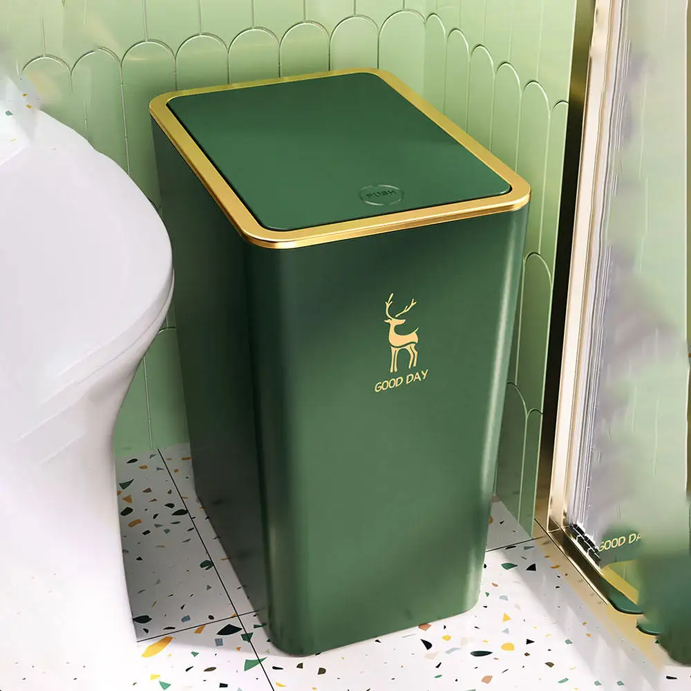 Корзина для мусора бытовая вместительная бумажная корзина с крышкой туалета