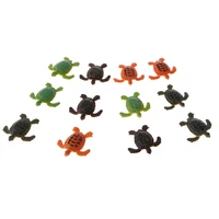pack of 12 plastic turtles figures assorted color for kids bath toys science and nature educational toys
